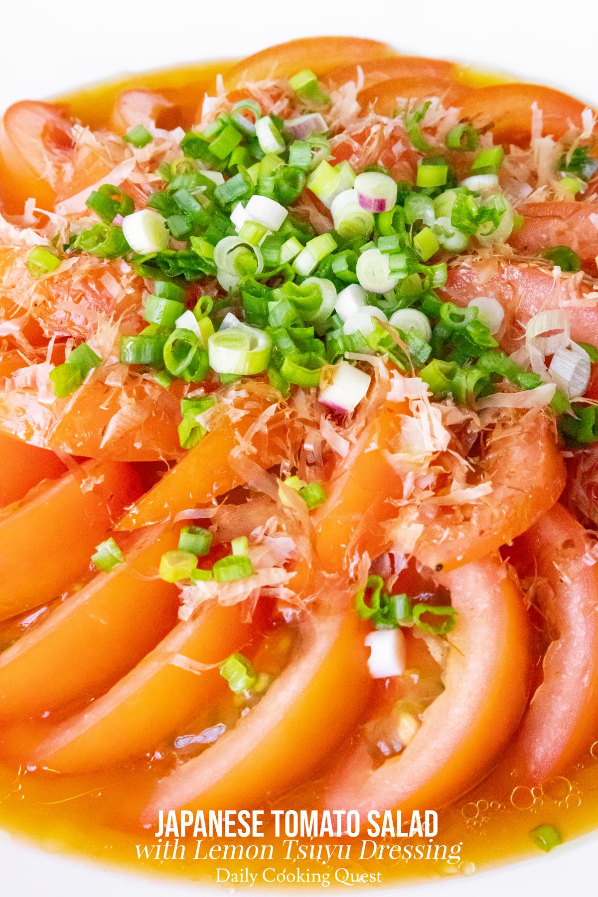 Salad Tomat Jepang dengan Dressing Lemon Tsuyu Yang Segar
