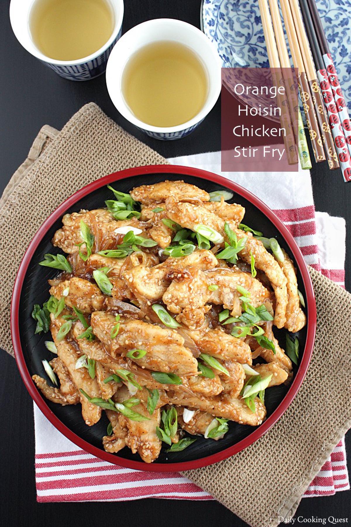 Tumis Ayam Hoisin Jeruk yang Lezat dan Segar