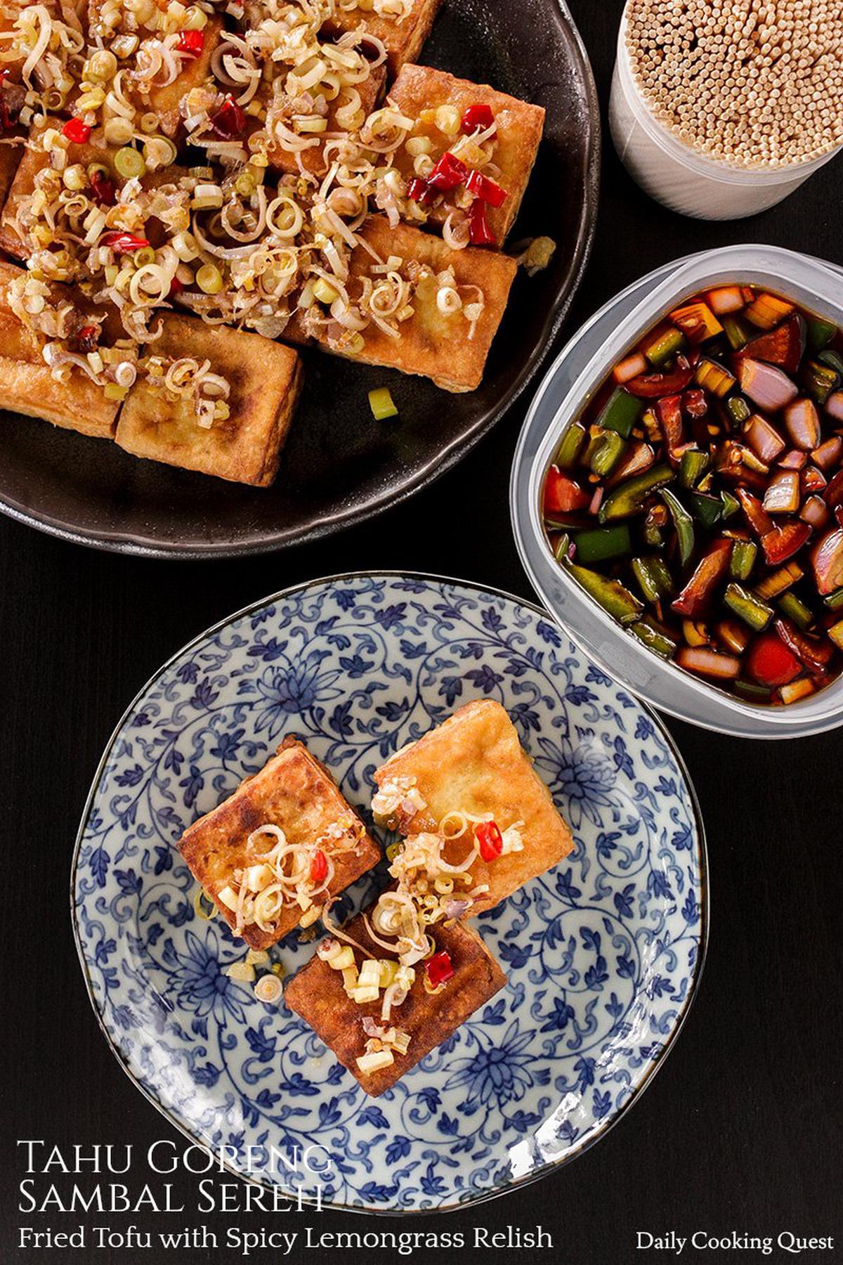 Tahu Goreng Pedas dengan Sambal Sereh yang Menggugah Selera